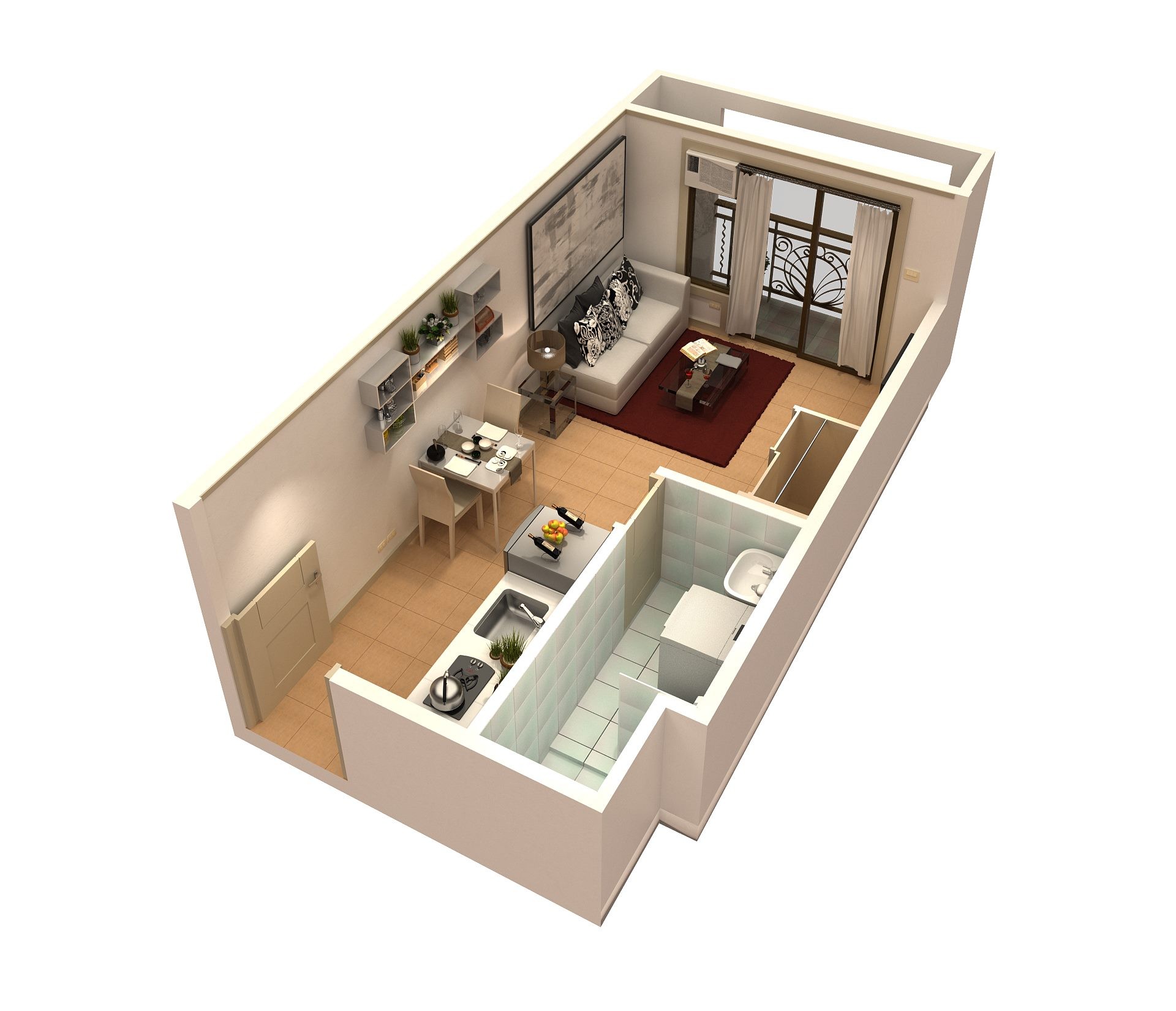 Studio unit dressed up layout-original